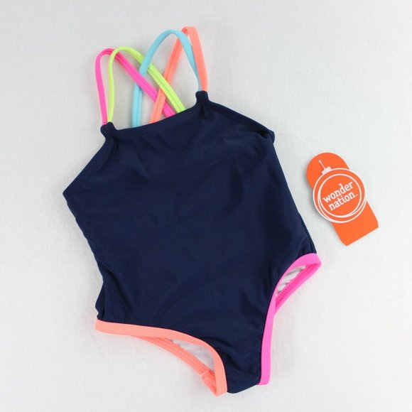Wonder Nation One Piece Swimsuit Baby Girl 12M - Picture 1 of 7